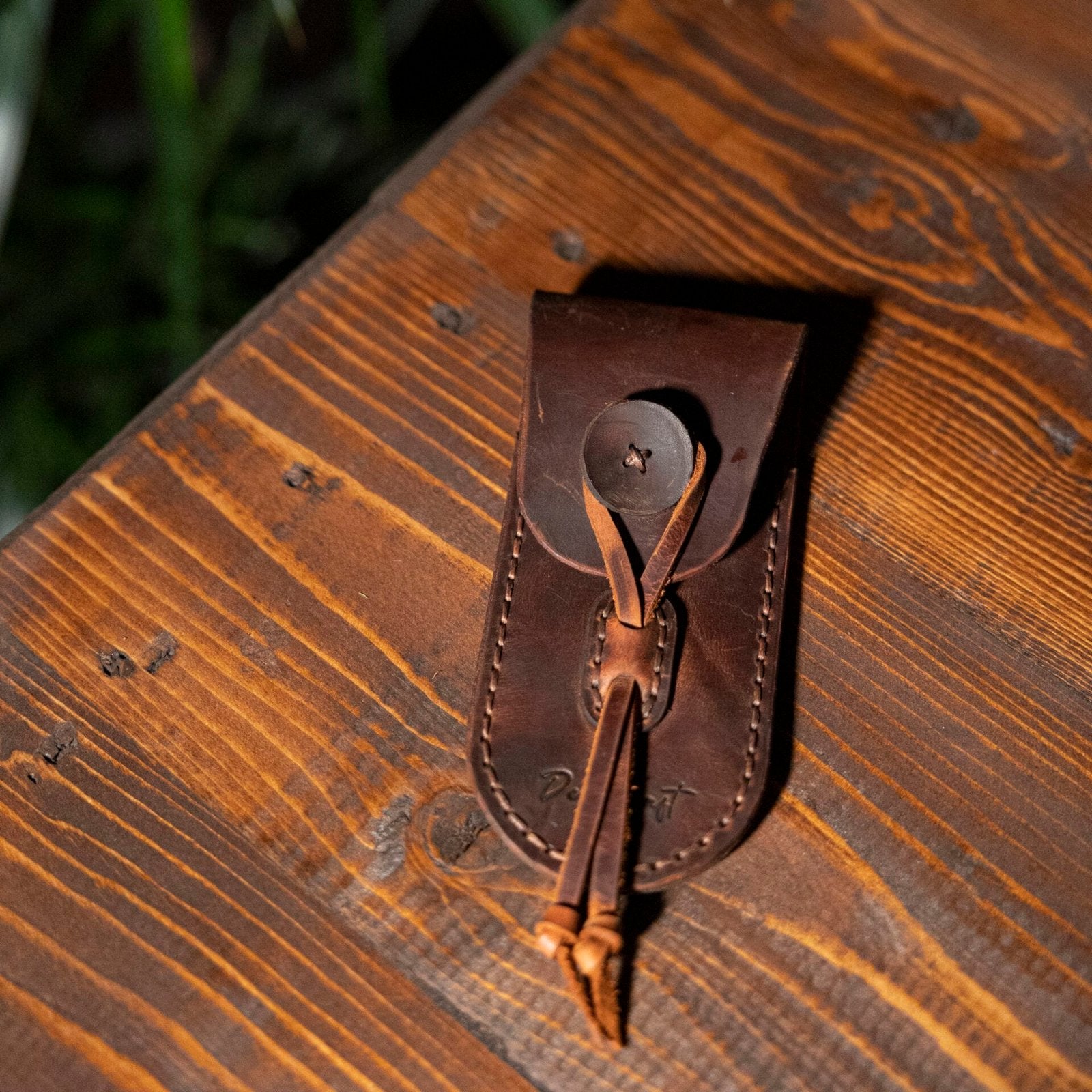 Bağcıklı Deri Çakı Kılıfı