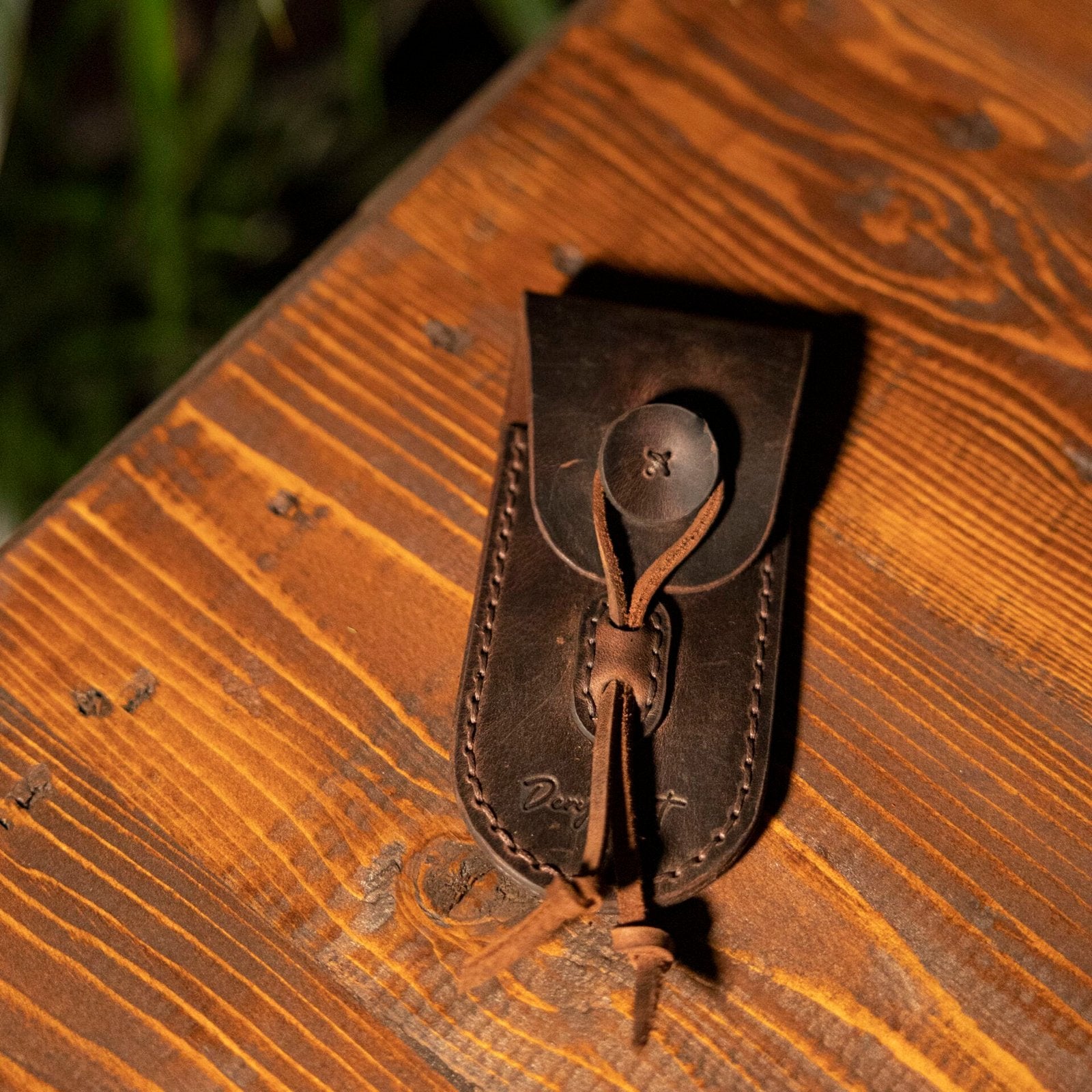 Bağcıklı Deri Çakı Kılıfı