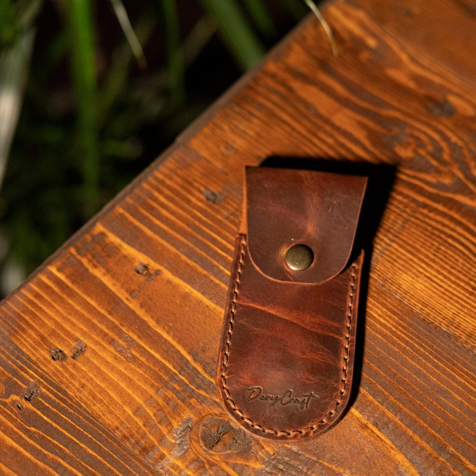 Çıtçıtlı Deri Çakı Kılıfı