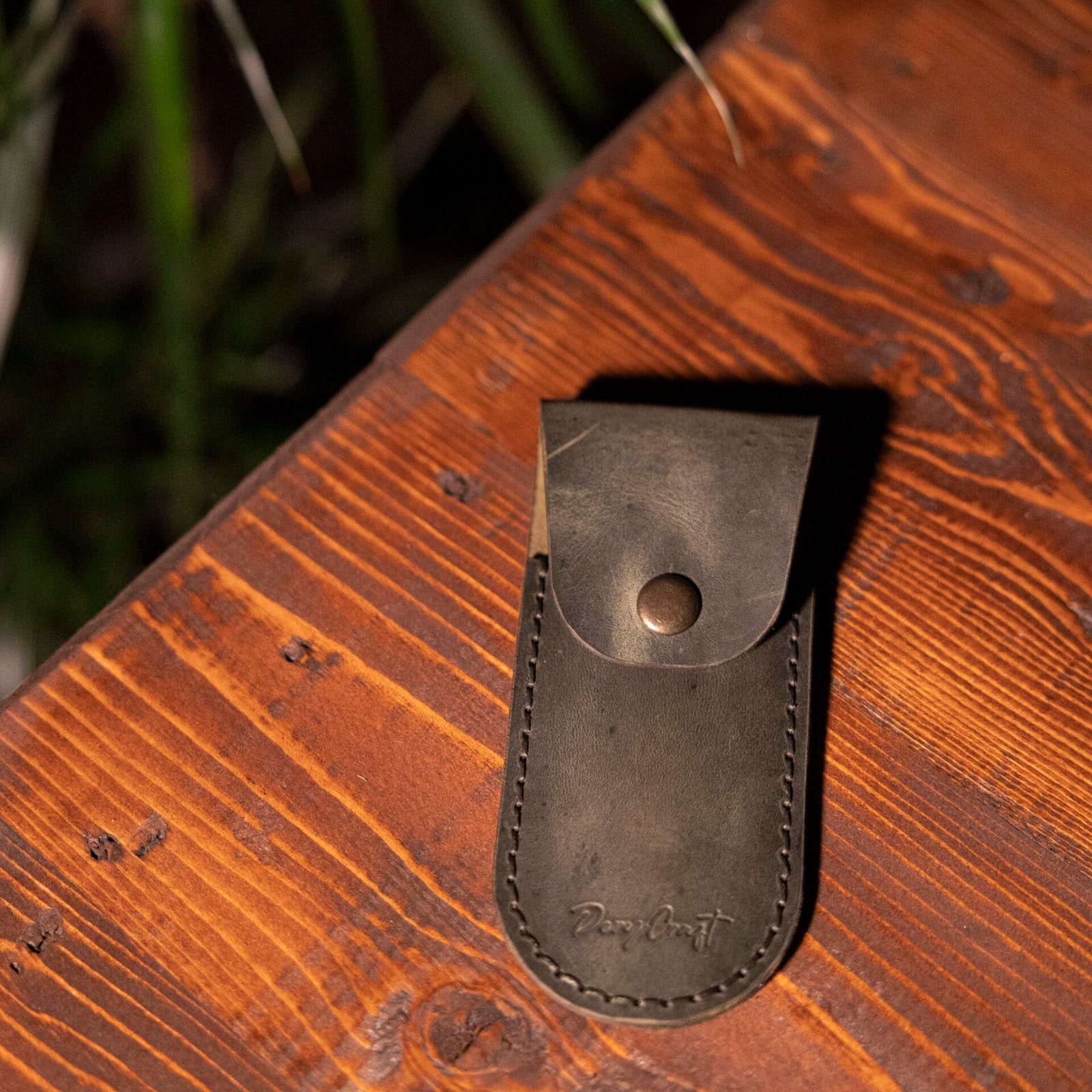 Çıtçıtlı Deri Çakı Kılıfı