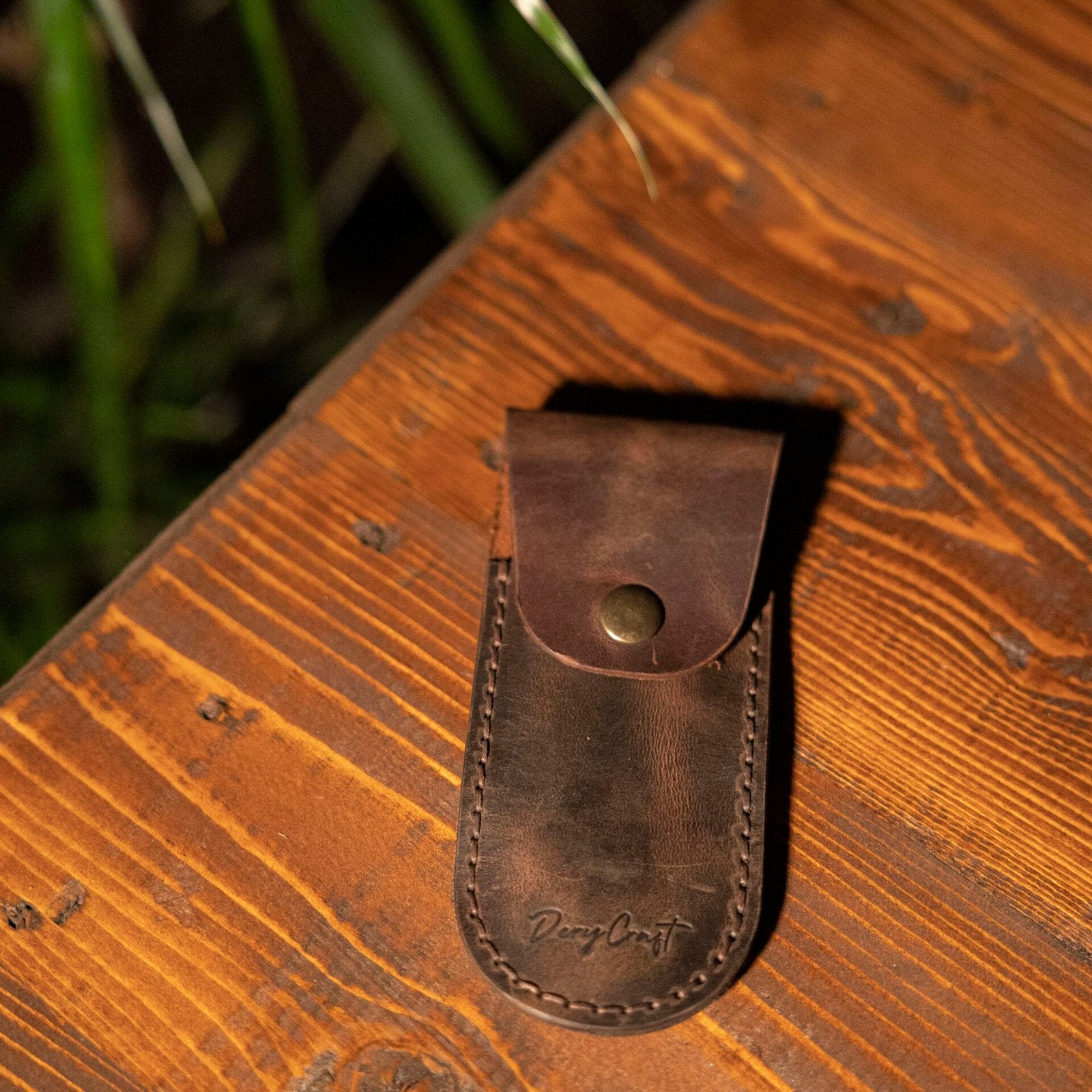 Çıtçıtlı Deri Çakı Kılıfı