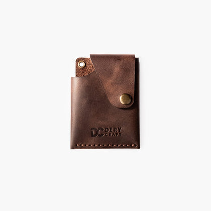 Çıtçıtlı Deri Kartlık