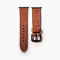 Çift Katlı Deri Apple Watch Kayışı - Taba el yapımı hakiki deri - DeryCraft