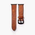 Çift Katlı Deri Apple Watch Kayışı - Camel el yapımı hakiki deri - DeryCraft