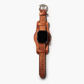 Bund Çift Katlı Apple Watch Deri Kayış - Camel el yapımı hakiki deri - DeryCraft