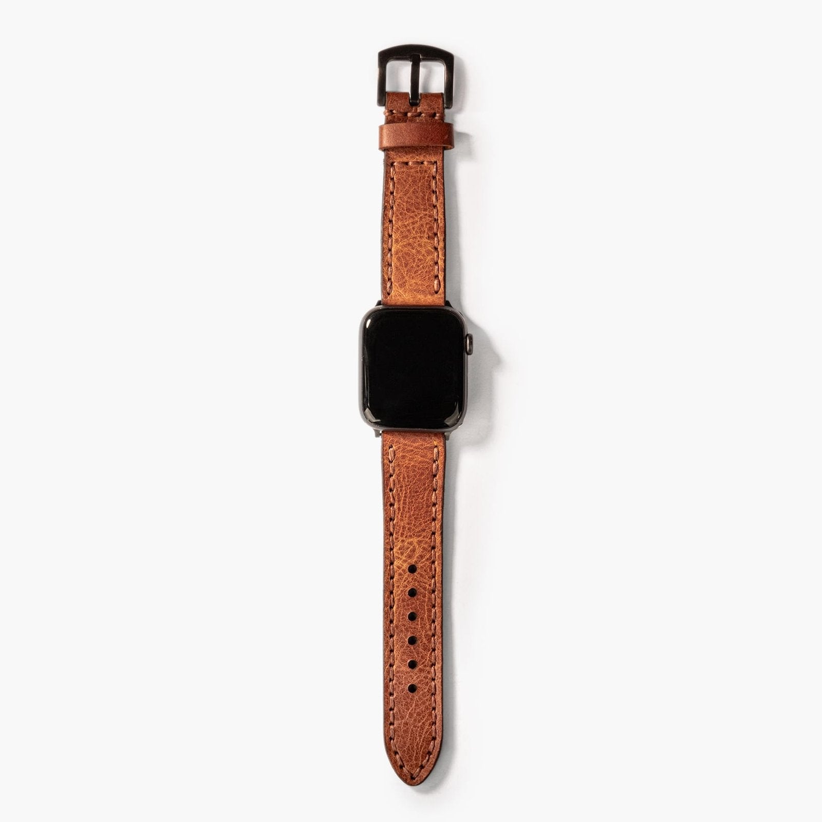 Çift Katlı Deri Apple Watch Kayışı - Camel