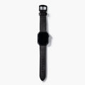 Çift Katlı Deri Apple Watch Kayışı – Antrasit el yapımı hakiki deri - DeryCraft