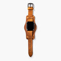Bund Tek Katlı Apple Watch Deri Kayış - Cat el yapımı hakiki deri - DeryCraft
