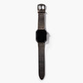 Tek Katlı Deri Apple Watch Kayışı - Antrasit el yapımı hakiki deri - DeryCraft
