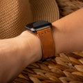 Tek Katlı Deri Apple Watch Kayışı - Cat el yapımı hakiki deri - DeryCraft
