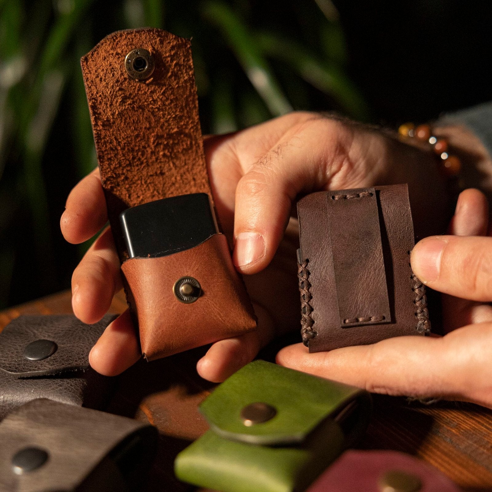 Deri Kılıflı Çakmak (Belt) Kemer Askılı