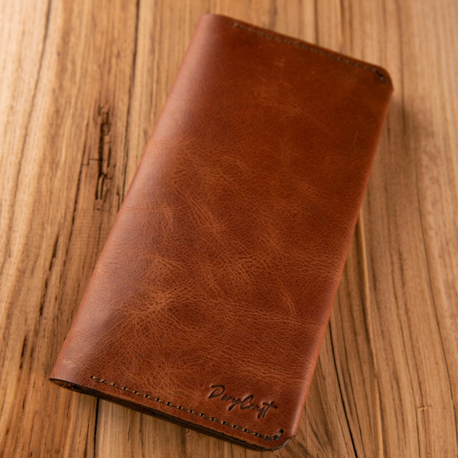 Fermuarlı Uzun Deri Cüzdan (Flora)