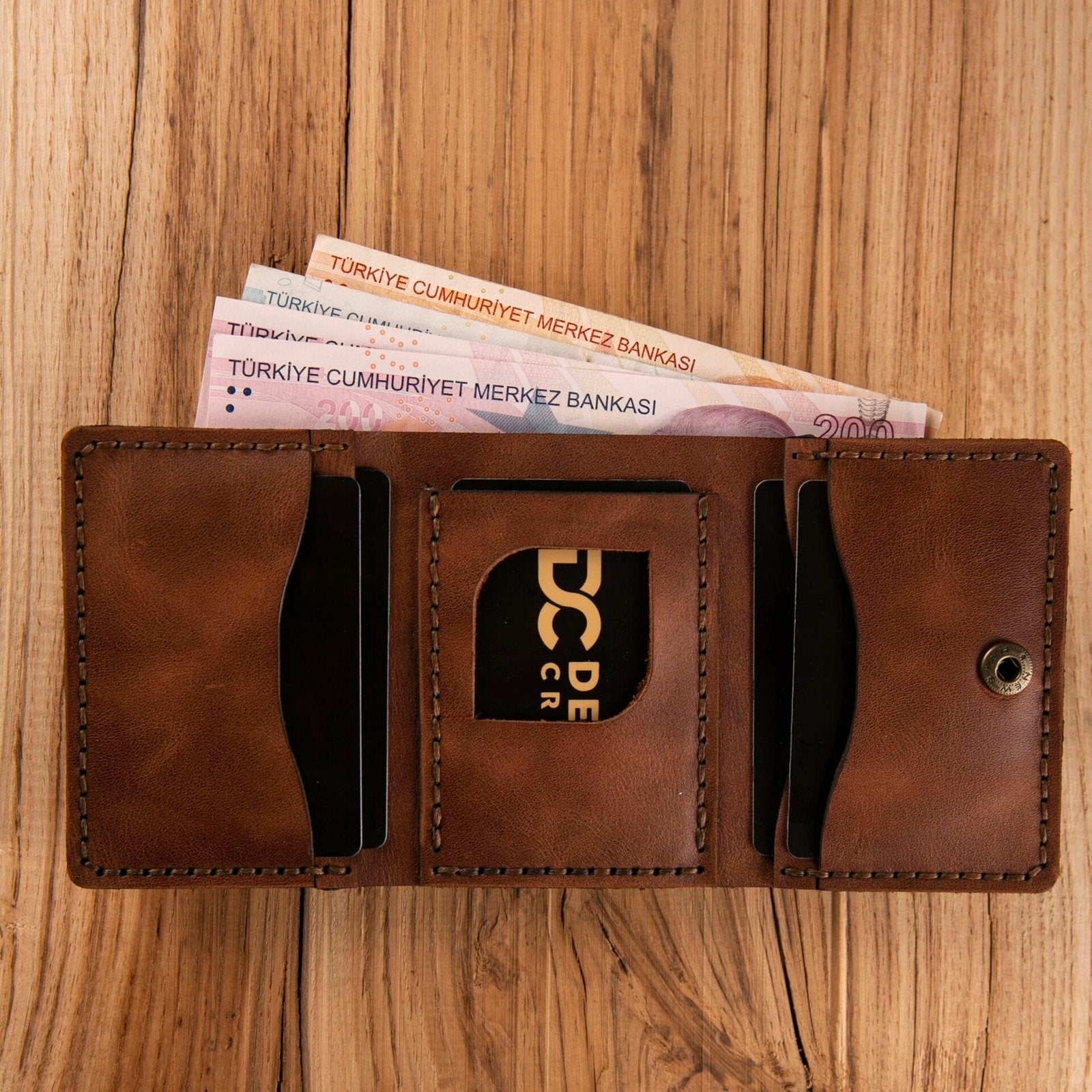 Katlanır Deri Cüzdan