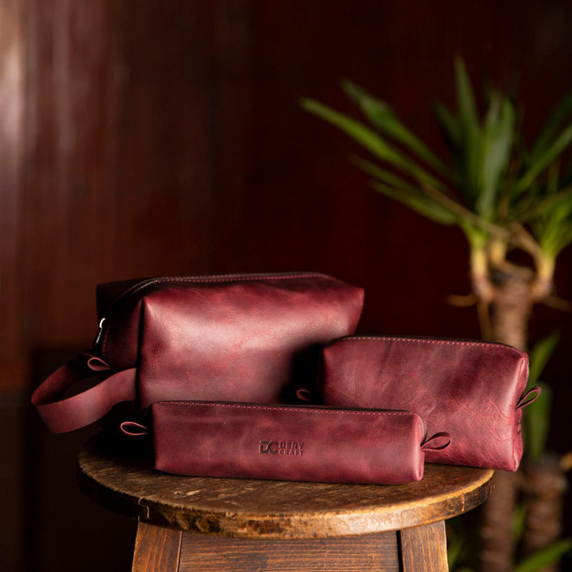 TABA Dopp Kit Deri El Çantası (Vega) el yapımı hakiki deri - DeryCraft